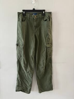 Project Indigo Womens Cargo Pants Size 9 Green Utility Streetwear Denim